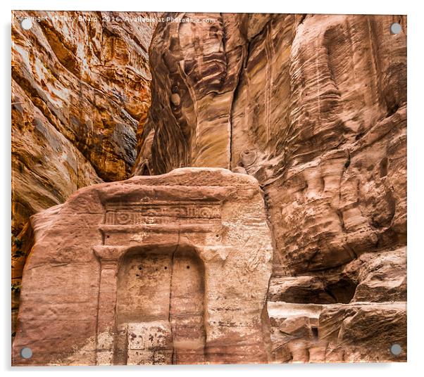 Relief Sculpture among the Rocks -  Petra Acrylic by Tony Sharp LRPS CPAGB
