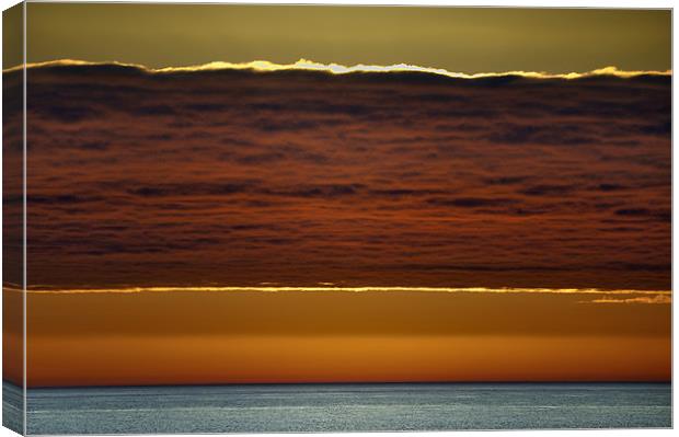 Sunrise over Hemsby Beach Canvas Print by Stephen Mole
