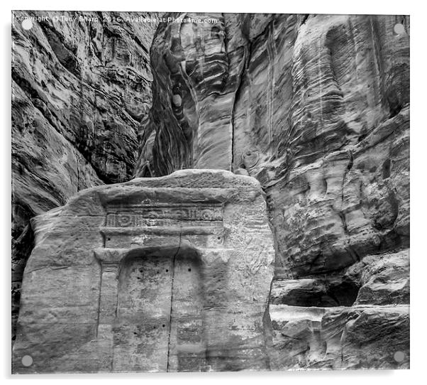 Relief Art, Petra - Black and white Acrylic by Tony Sharp LRPS CPAGB