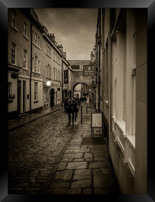 Wet Streets, Bath, England, UK Framed Print by Mark Llewellyn