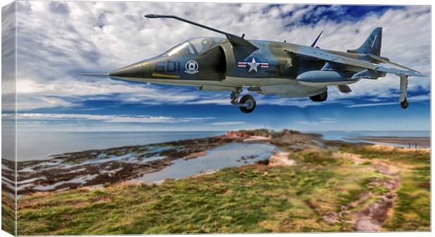 British Aerospace-Mcdonnell Douglas AV-8c Harrier Canvas Print by Rob Lester