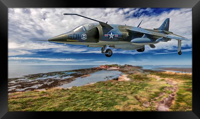 British Aerospace-Mcdonnell Douglas AV-8c Harrier Framed Print by Rob Lester
