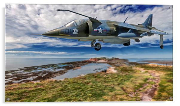 British Aerospace-Mcdonnell Douglas AV-8c Harrier Acrylic by Rob Lester