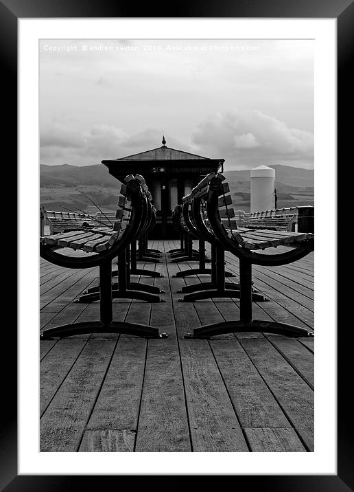 TAKE A SEAT Framed Mounted Print by andrew saxton