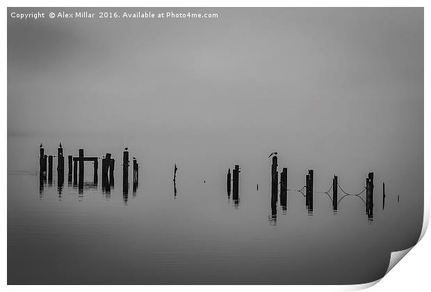 Loch Lomond Mist Print by Alex Millar