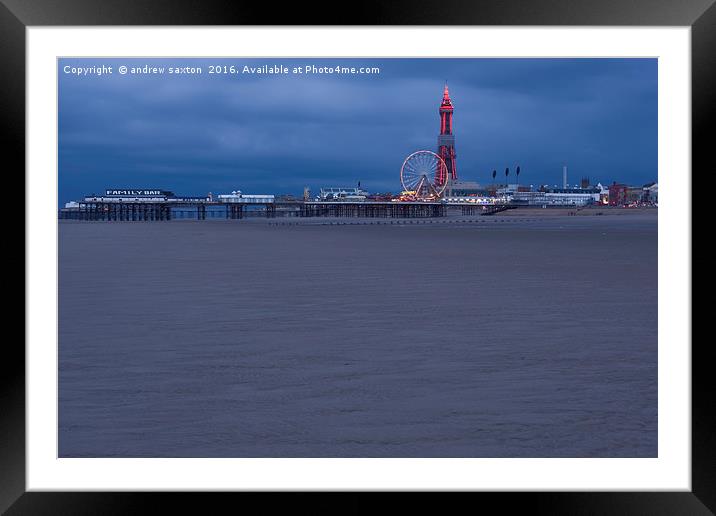 IT'S BLACKPOOL Framed Mounted Print by andrew saxton