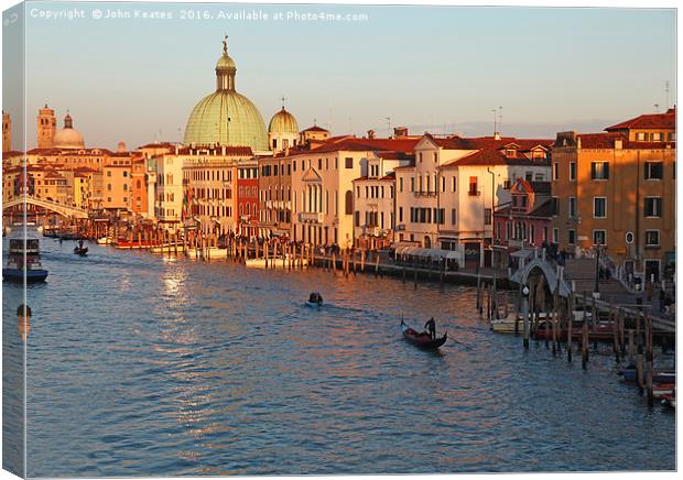 San Simeone Piccolo Grand Canal Venice Italy Canvas Print by John Keates