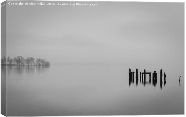 Mist on the Loch Canvas Print by Alex Millar