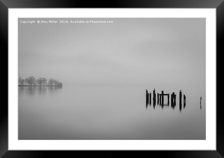 Mist on the Loch Framed Mounted Print by Alex Millar