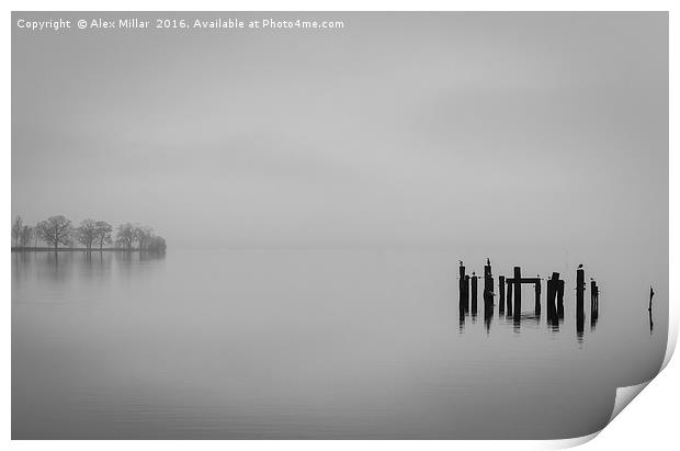 Mist on the Loch Print by Alex Millar