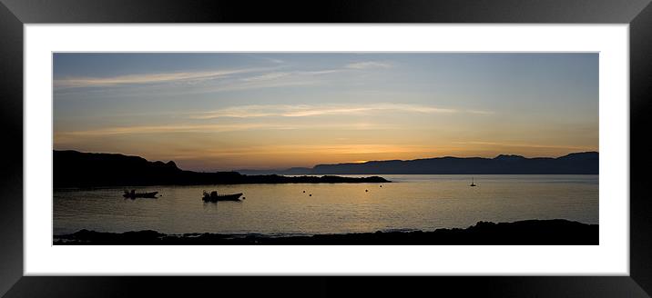 Easdale Panorama at Sunset Framed Mounted Print by James Buckle
