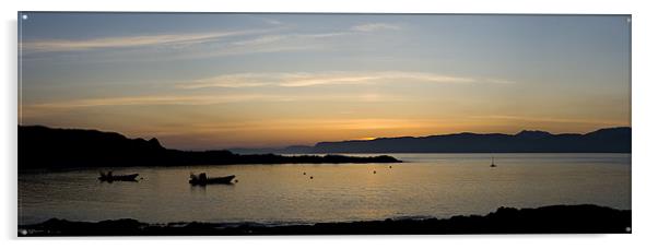 Easdale Panorama at Sunset Acrylic by James Buckle