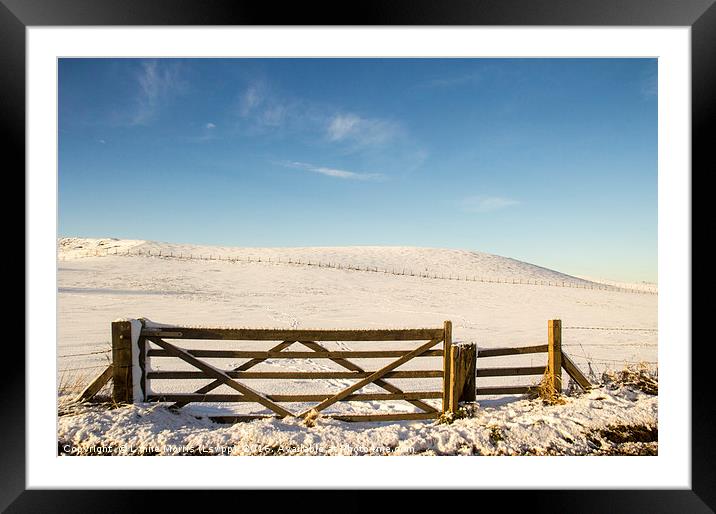 A Winter Gate Framed Mounted Print by Lynne Morris (Lswpp)