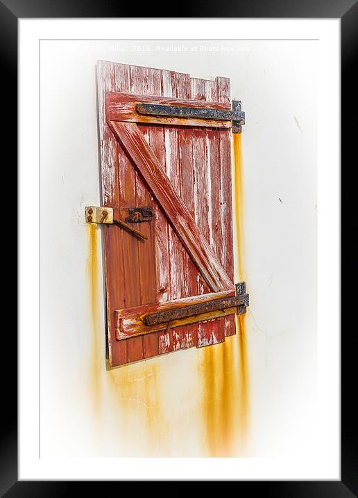 Rusted Window Framed Mounted Print by Alex Millar