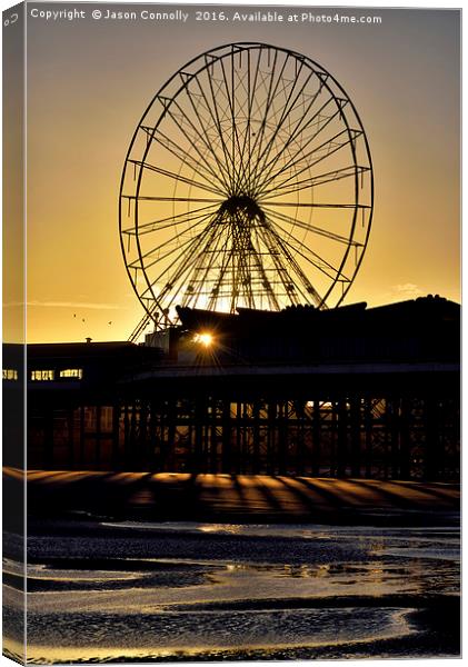 Big Wheel, Blackpool Canvas Print by Jason Connolly