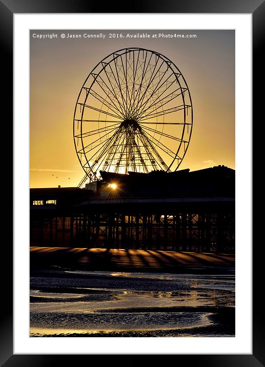 Big Wheel, Blackpool Framed Mounted Print by Jason Connolly