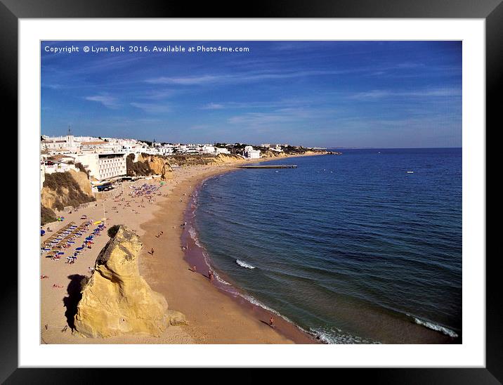 Fishermans Beach Albufeira Portugal Framed Mounted Print by Lynn Bolt