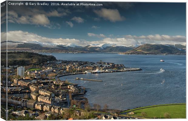 River Clyde winter scene from Lyle Hill in Greenoc Canvas Print by GBR Photos