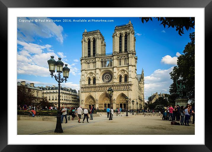 Notre Dame Cathedral Framed Mounted Print by Paul Warburton
