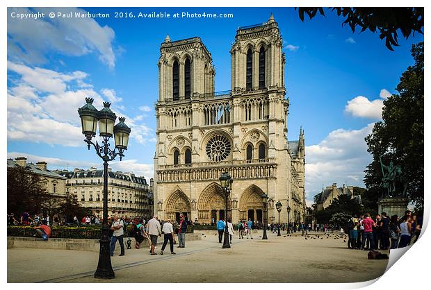 Notre Dame Cathedral Print by Paul Warburton