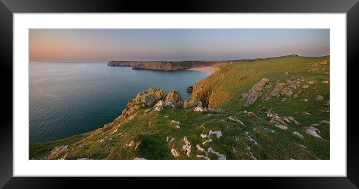 Barafundle Bay Framed Mounted Print by Mark Robson