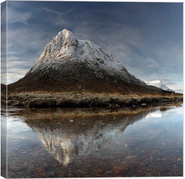 Mountain Reflection Glencoe Canvas Print by Grant Glendinning