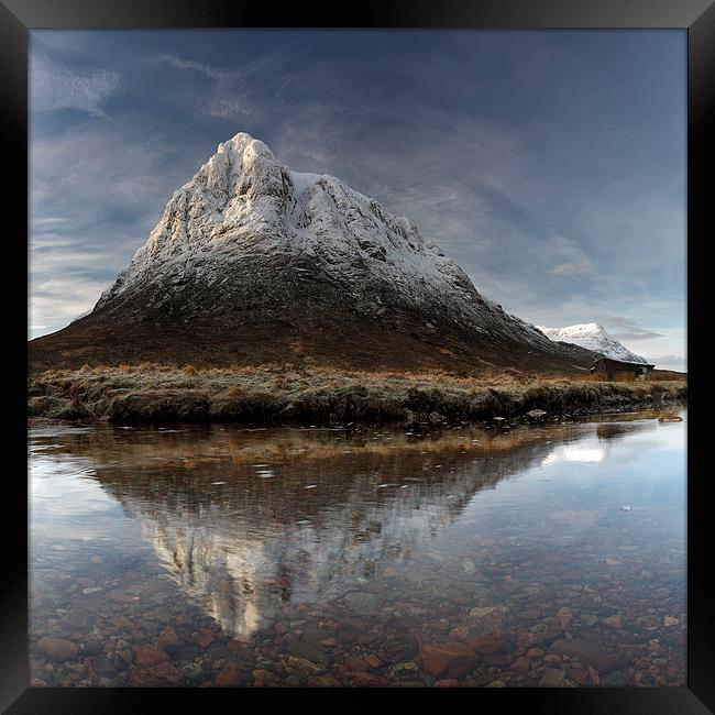 Mountain Reflection Glencoe Framed Print by Grant Glendinning