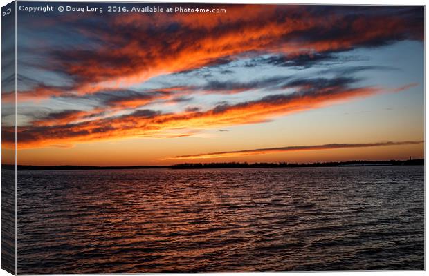 Sunset Over the Lake Canvas Print by Doug Long