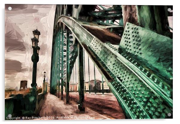Tyne Bridge (paint effect) Acrylic by Ray Pritchard