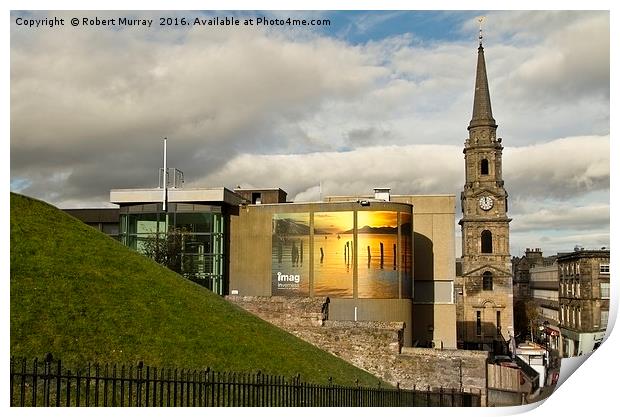 Inverness Art Gallery and Tolbooth Steeple. Print by Robert Murray