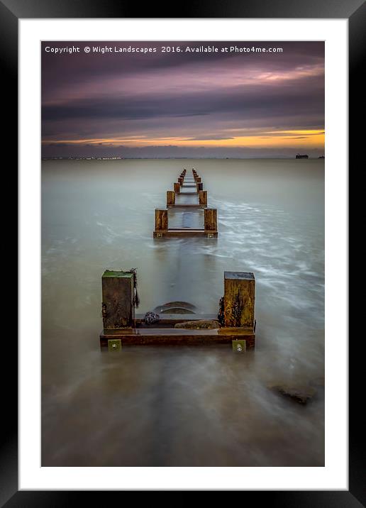 Seaview Outfall Framed Mounted Print by Wight Landscapes