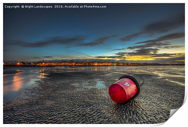 Ryde Sands at Night Print by Wight Landscapes