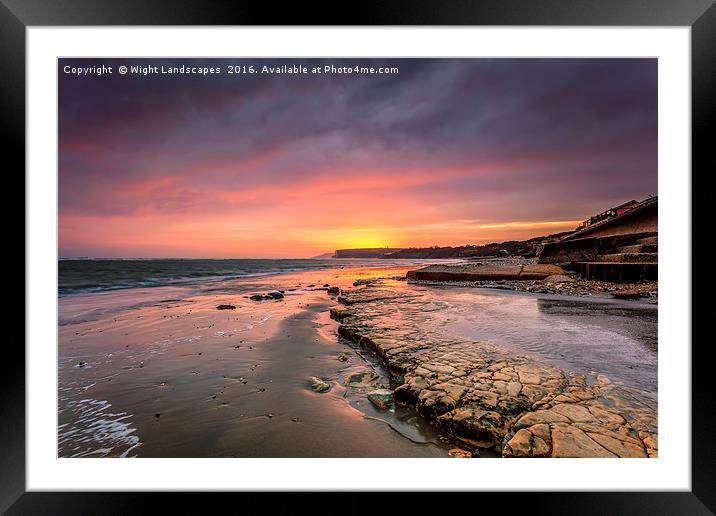 Foreland Sunset Framed Mounted Print by Wight Landscapes