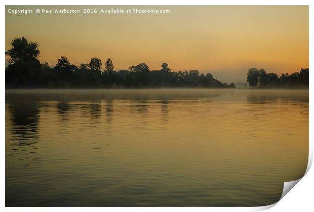 Misty Morning Lake Print by Paul Warburton