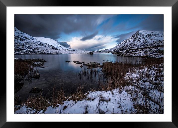Serenity at Llyn Idwal  Framed Mounted Print by Chris Evans