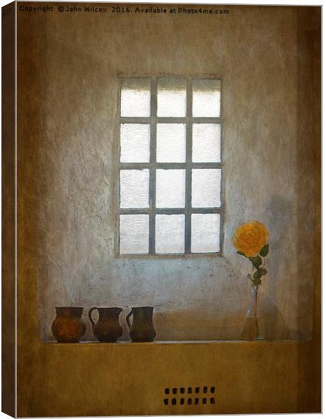 The Yellow Rose Canvas Print by John Wilcox