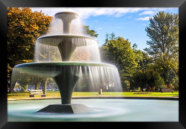 Central Park fountain uk Framed Print by Gregory Culley