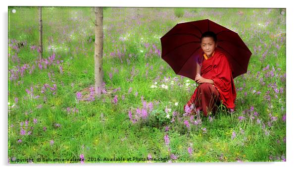   Tibetan flower Acrylic by Salvatore Valente