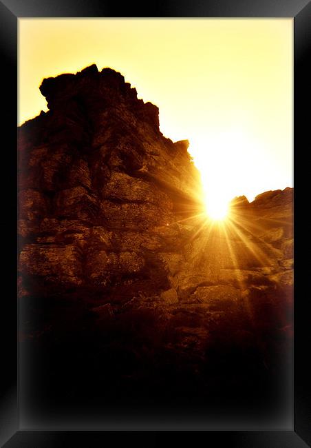 Sunlight on the Rocks Framed Print by Alexia Miles