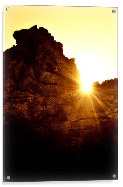 Sunlight on the Rocks Acrylic by Alexia Miles