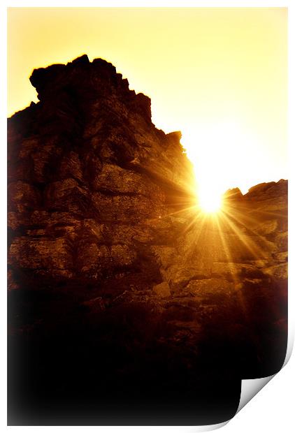 Sunlight on the Rocks Print by Alexia Miles