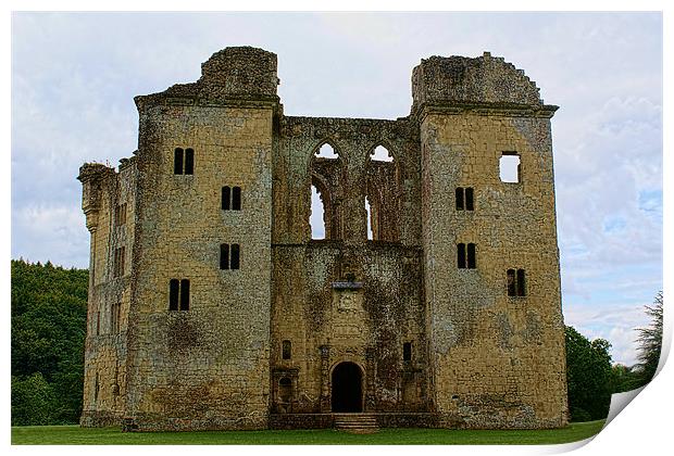 Old Wardour Castle (Front View) Print by Dave Windsor