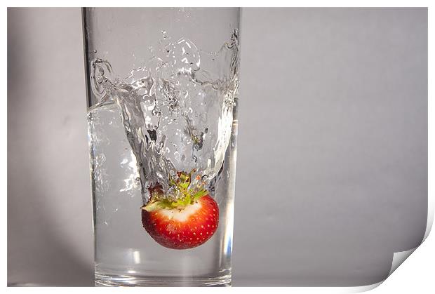 Strawberry water Print by mike fendt