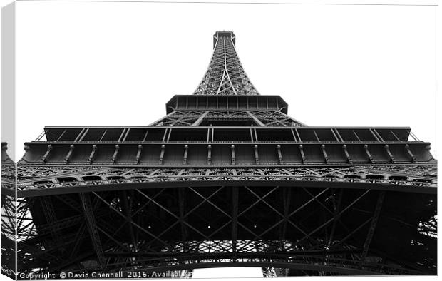 Eiffel Tower Abstract Canvas Print by David Chennell