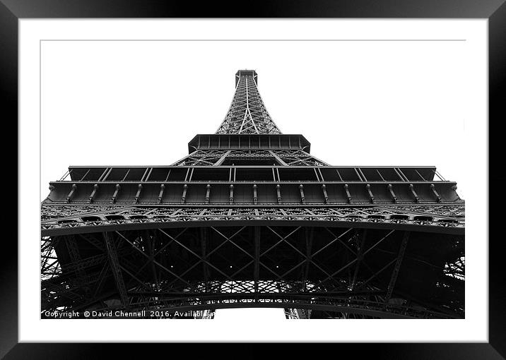 Eiffel Tower Abstract Framed Mounted Print by David Chennell