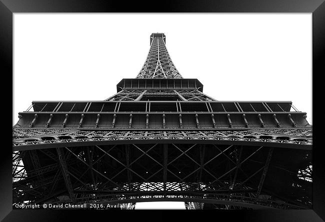 Eiffel Tower Abstract Framed Print by David Chennell