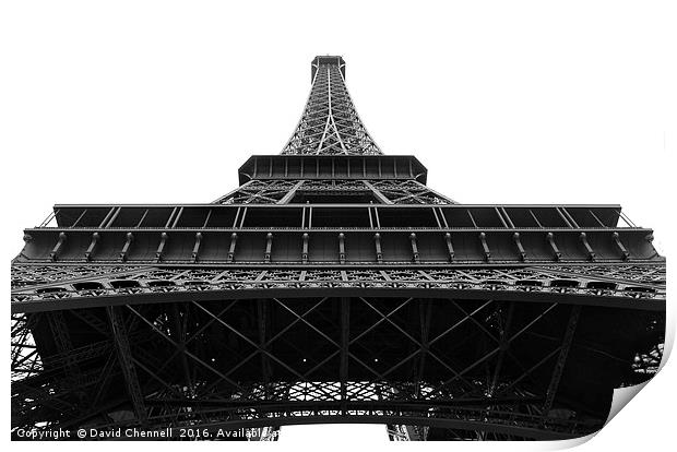 Eiffel Tower Abstract Print by David Chennell
