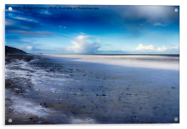 Overstrand Beach Acrylic by Alan Simpson
