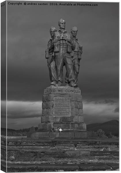 A SCOTTISH MEMORIAL Canvas Print by andrew saxton