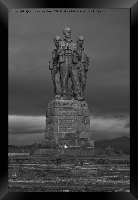 A SCOTTISH MEMORIAL Framed Print by andrew saxton